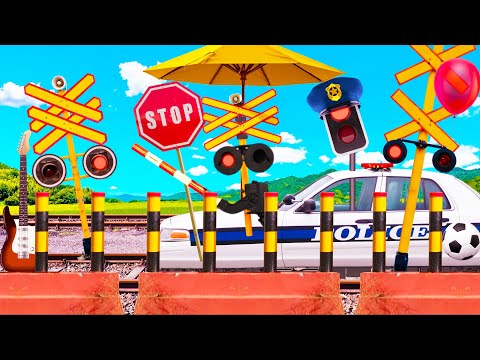 【踏切アニメ】秘密基地を作ってふみきりカンカン😂😂😂A railroad crossing who builds a secret base!!